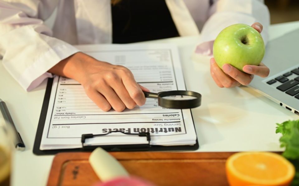 Patient taking a supervised food intolerance test at a clinic.