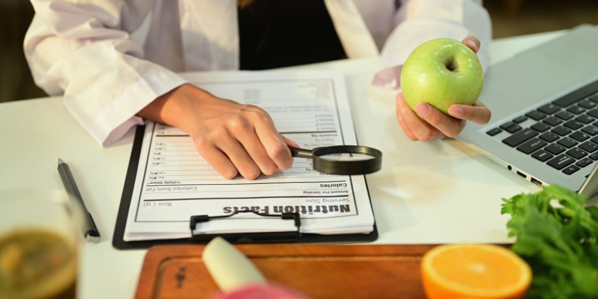 Patient taking a supervised food intolerance test at a clinic.